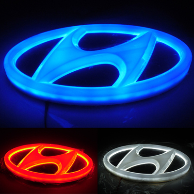 车标亮光现代改装前标后尾标志灯