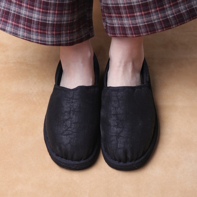 【纯棉花更养脚】香云纱纯手工千层底棉鞋女冬季保暖室内布底妈妈