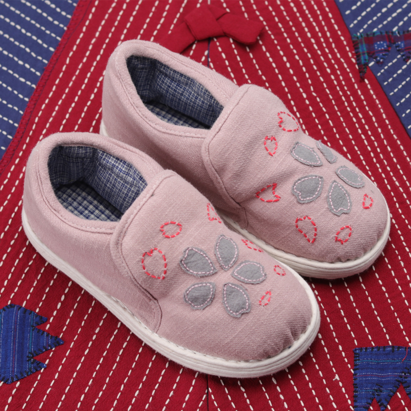 冬季保暖家居可爱软底手工棉鞋