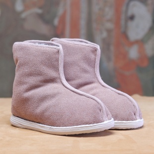 【新中式棉花靴子】老北京纯手工千层底布鞋女冬夹棉保暖老式棉鞋