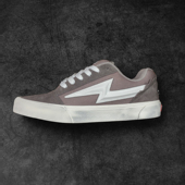 休闲鞋 Knu 街头板鞋 闪电胖胖面包鞋 skool联名灰白色个性 拼色美式