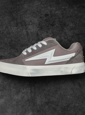 Knu skool联名灰白色个性拼色美式街头板鞋闪电胖胖面包鞋休闲鞋