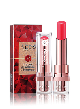 aeds艾尔黛诗持久保湿补水不脱色不沾杯温变口红防水学生滋润唇膏