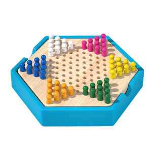 多功能木质二合一六角跳棋孔明棋儿童益智小学生棋类游戏棋盘玩具