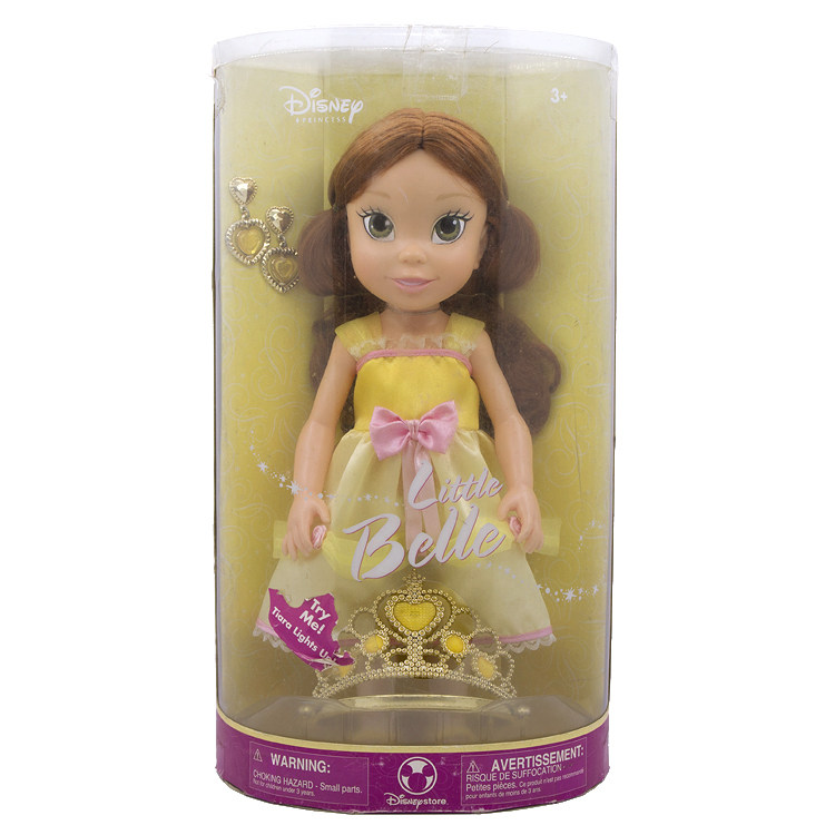 disney/迪士尼princess belle美女与野兽戴皇冠贝儿公主娃娃40cm