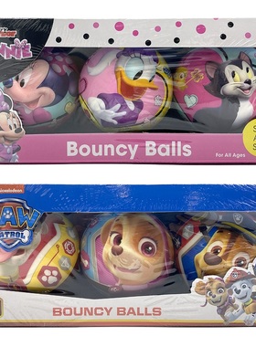 迪士尼Bouncy Balls 米奇米妮海绵柔软实心海绵球儿童手捏球玩具