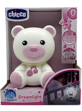Chicco智高Dreamlight婴幼儿便携小夜灯安抚熊玩偶声光音乐床头灯