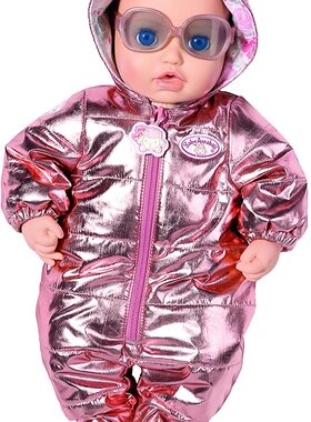 zapf夏芙 annabell安娜仿真娃娃配件服饰43cm连体衣冬装棉衣墨镜