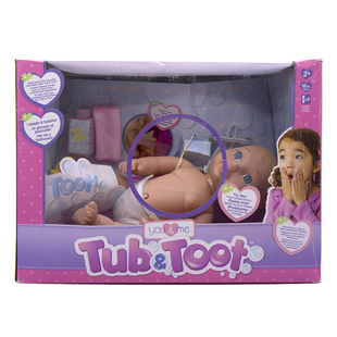 TOYSRUS You & Me Tub Toot 发声效搪胶会出泡泡浴盘洗澡仿真娃娃