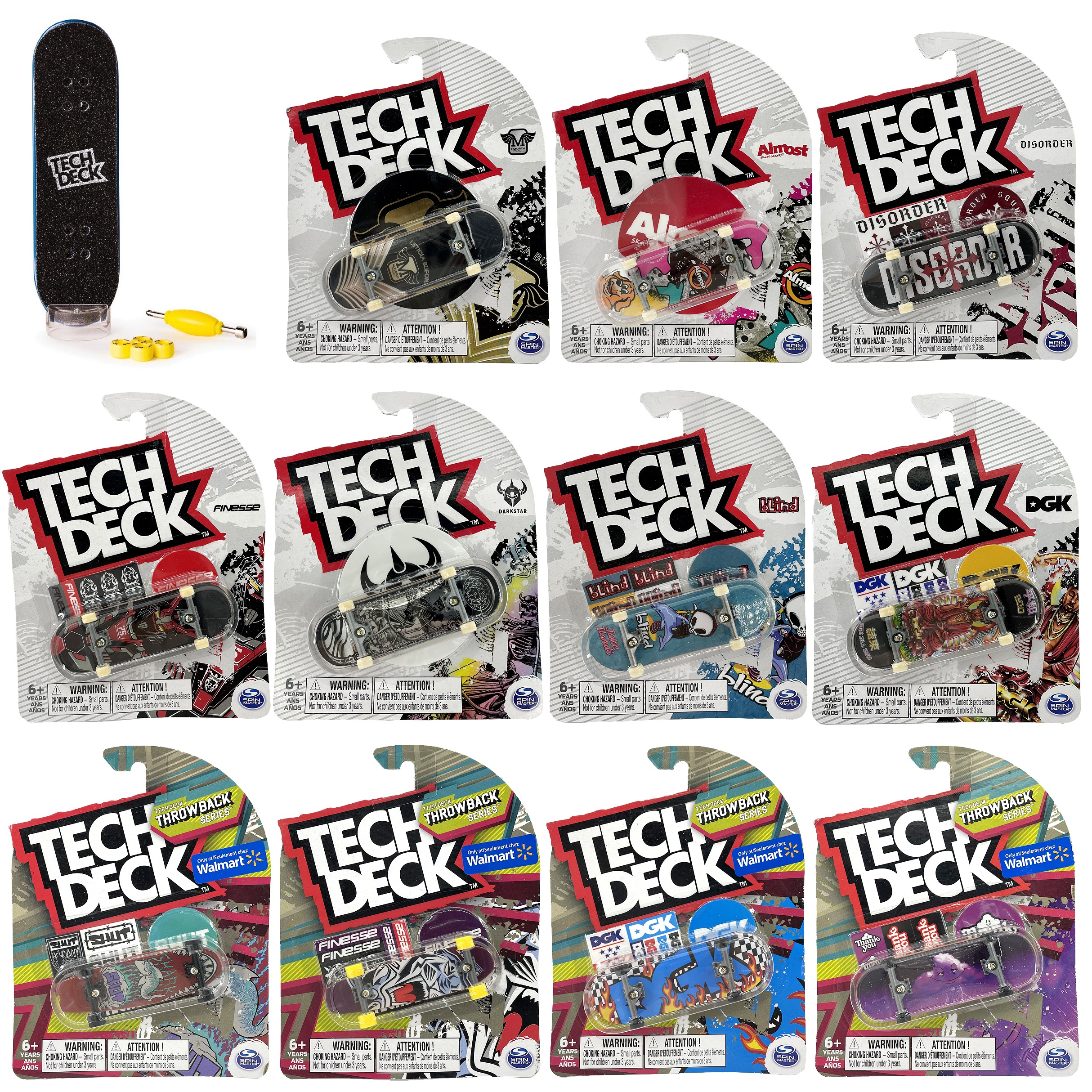 世嘉Tech Deck Fingerboard指尖运动翻转跷跷板稀有收藏手指滑板