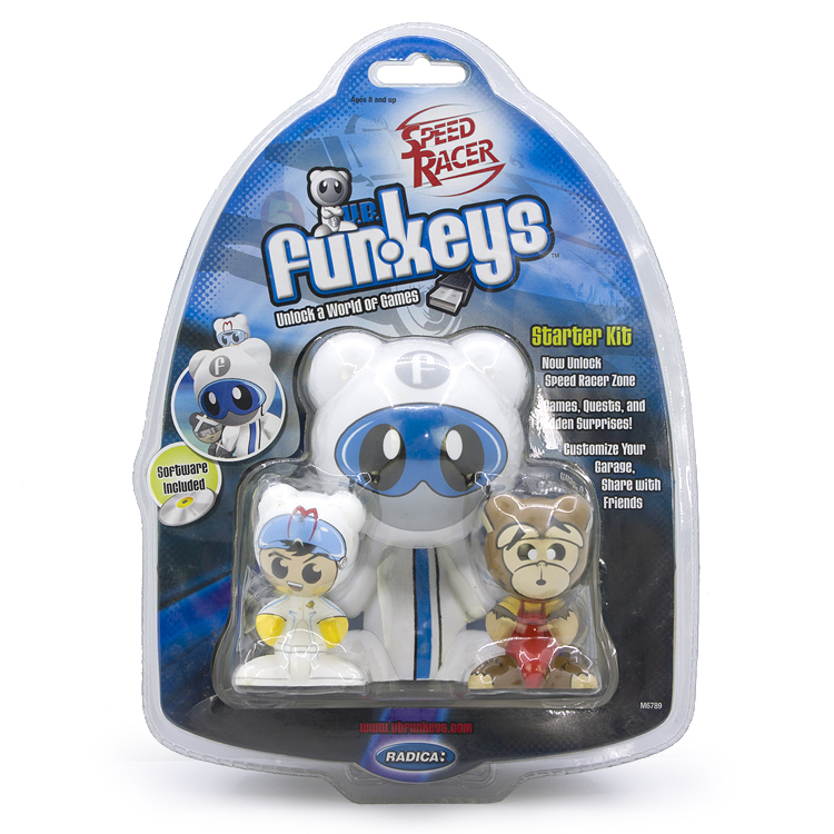 U.B.Funkeys 极速赛车手游戏配件网游解锁钥匙公仔电脑电视游戏机