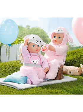 zapf夏芙baby annabell仿真娃娃43cm配件小羊粉色连体衣毛绒冬装