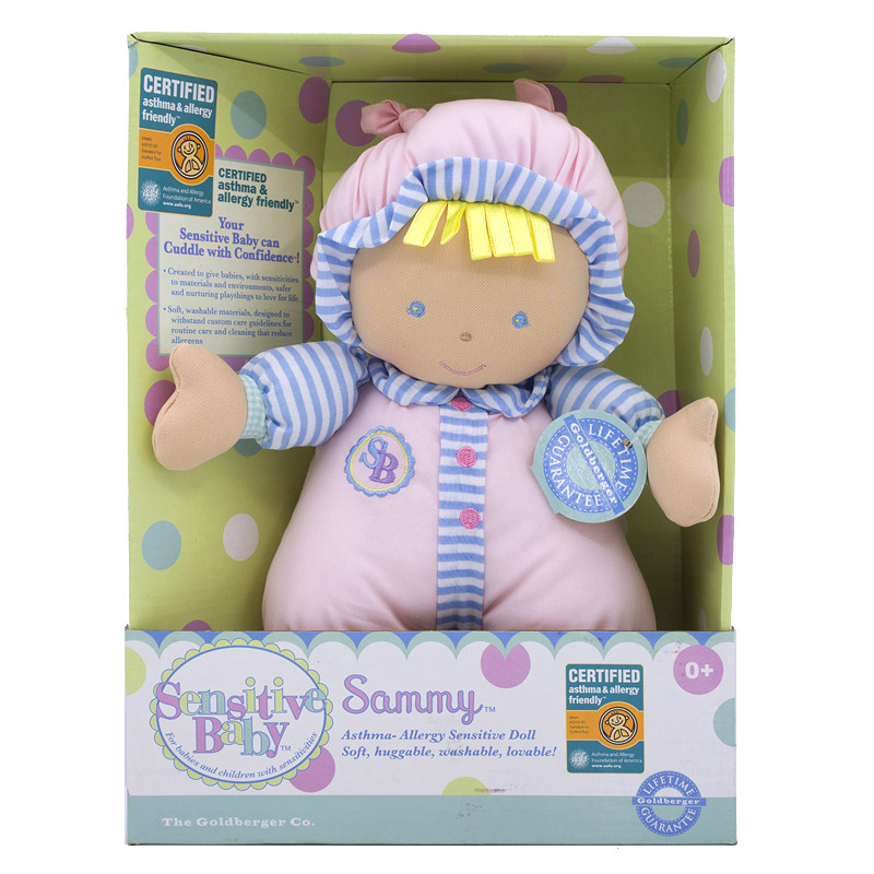 SENSITIVE BABY SAMMY全棉布身体柔软手抱安抚仿真娃娃SB可水洗