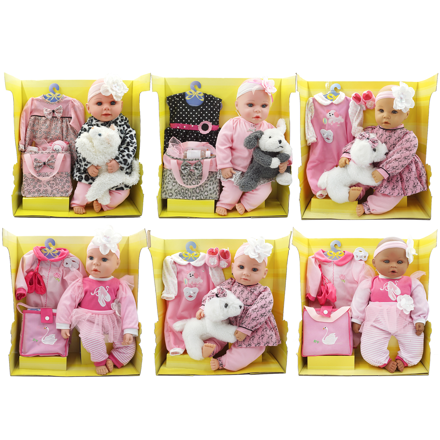 MY SWEET LOVE婴儿仿真娃娃搪胶布身女孩过家家娃娃衣服换装46cm