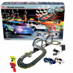 迪奇DICKIE RACING计圈速数双环形立体轨道电击2人竞赛遥控车玩具