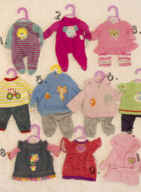 zapf夏芙baby born安娜仿真娃娃配件30cm衣服裤子浴袍连衣裙36cm