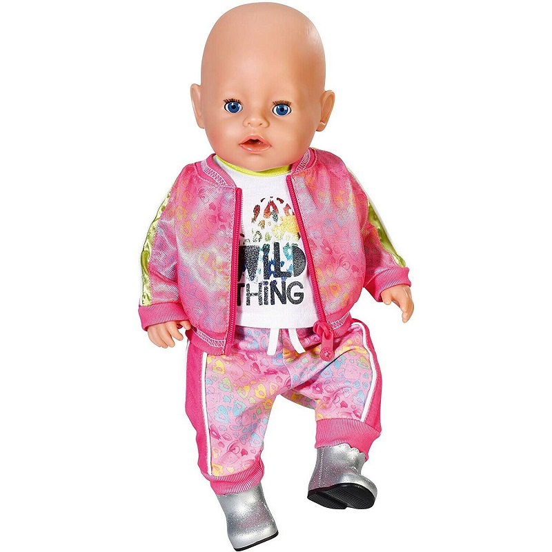 ZAPF夏芙baby born邦邦43cm仿真娃娃配件衣服外套T恤裤子短靴鞋子