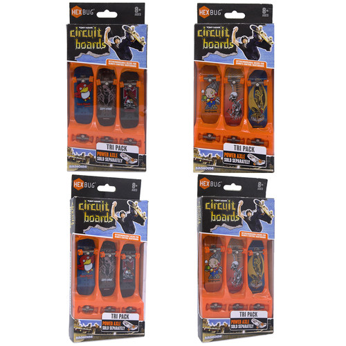 HEX BUG Tony Hawk Circuit Boards遥控手指滑板3个套装hexbug