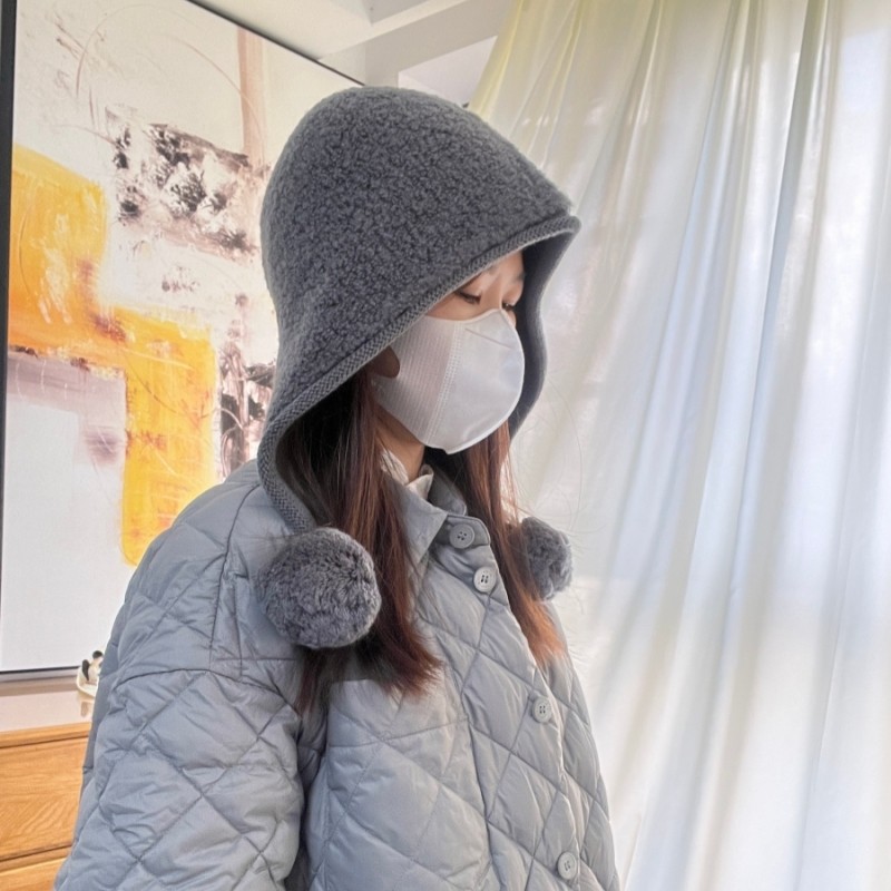 纯羊毛100%wool毛球巴拉克法帽女秋冬天显脸小红色针织保暖护耳帽,服饰配件/皮带/帽子/围巾,帽子,淘宝优惠券,粉丝福利购,淘宝优惠卷