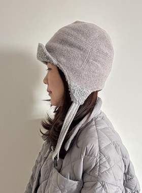 适合小头围~白露同款羊毛防寒护耳雷锋帽女男亲子保暖飞行帽冬季