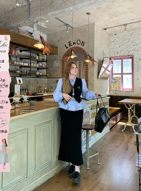 安妮不火 办公室outfit气质通勤三件套女秋微胖大码收腰显瘦套装