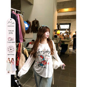 宽松显瘦上衣 95莱赛尔微透抽绳T恤女微胖大码 安妮不火 冰爽亲肤