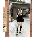 女2025秋冬毛领修身 套装 显瘦吊带连衣裙 毛茸茸爱心时尚 安妮不火