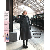 呢子大衣 微胖大码 安妮不火 格雷系双排扣毛呢外套女2025秋冬新款