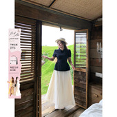 安妮不火织物诗学温柔系棉质绣花半身裙女微胖大码 收腰显瘦中长裙