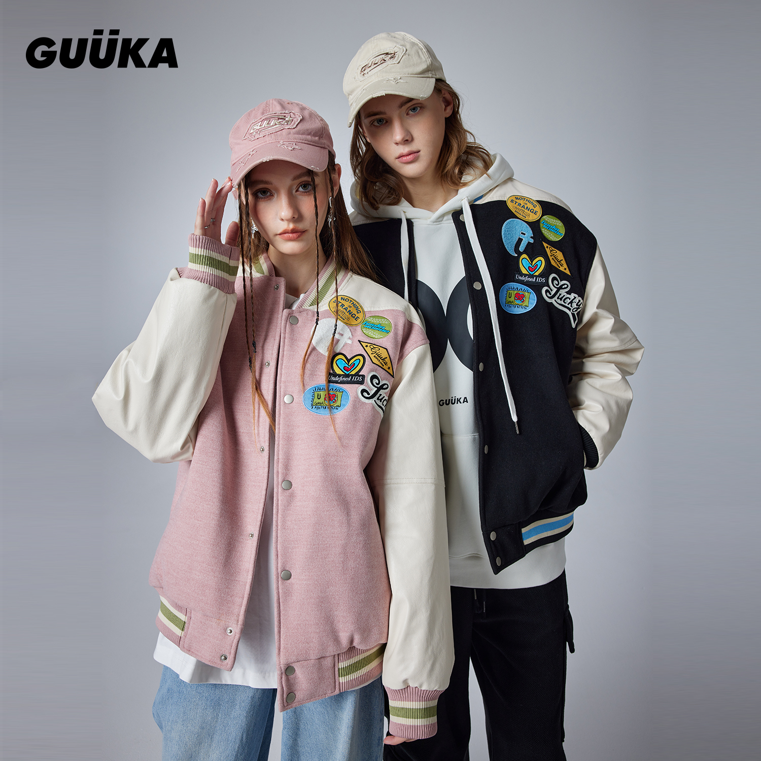 GUUKA潮牌棒球服棉衣冬季外套