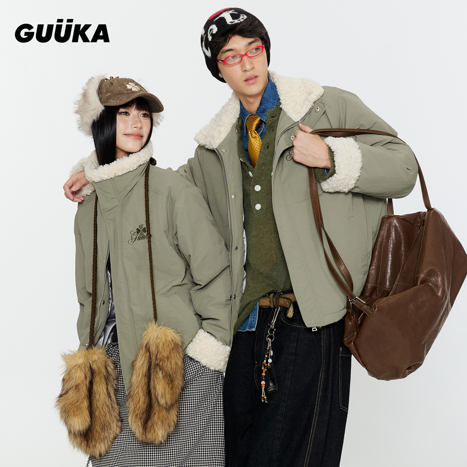 郭殿甲同款GUUKA鸭绒加厚羽绒服