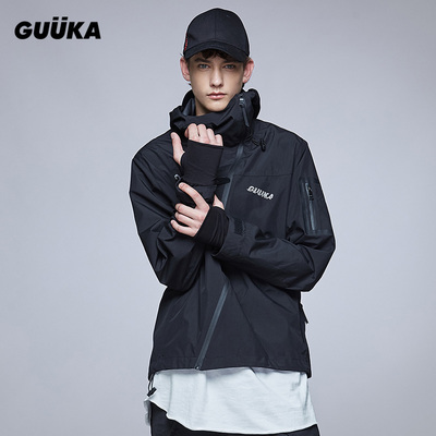李现韩商言明星同款夹克外套 防水防风冲锋衣Guuka户外薄款风衣男