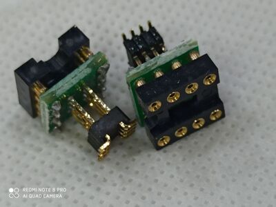 贴片转直插 DIP8转SOP8 声卡升级  8Pin转接板  焊好镀金座