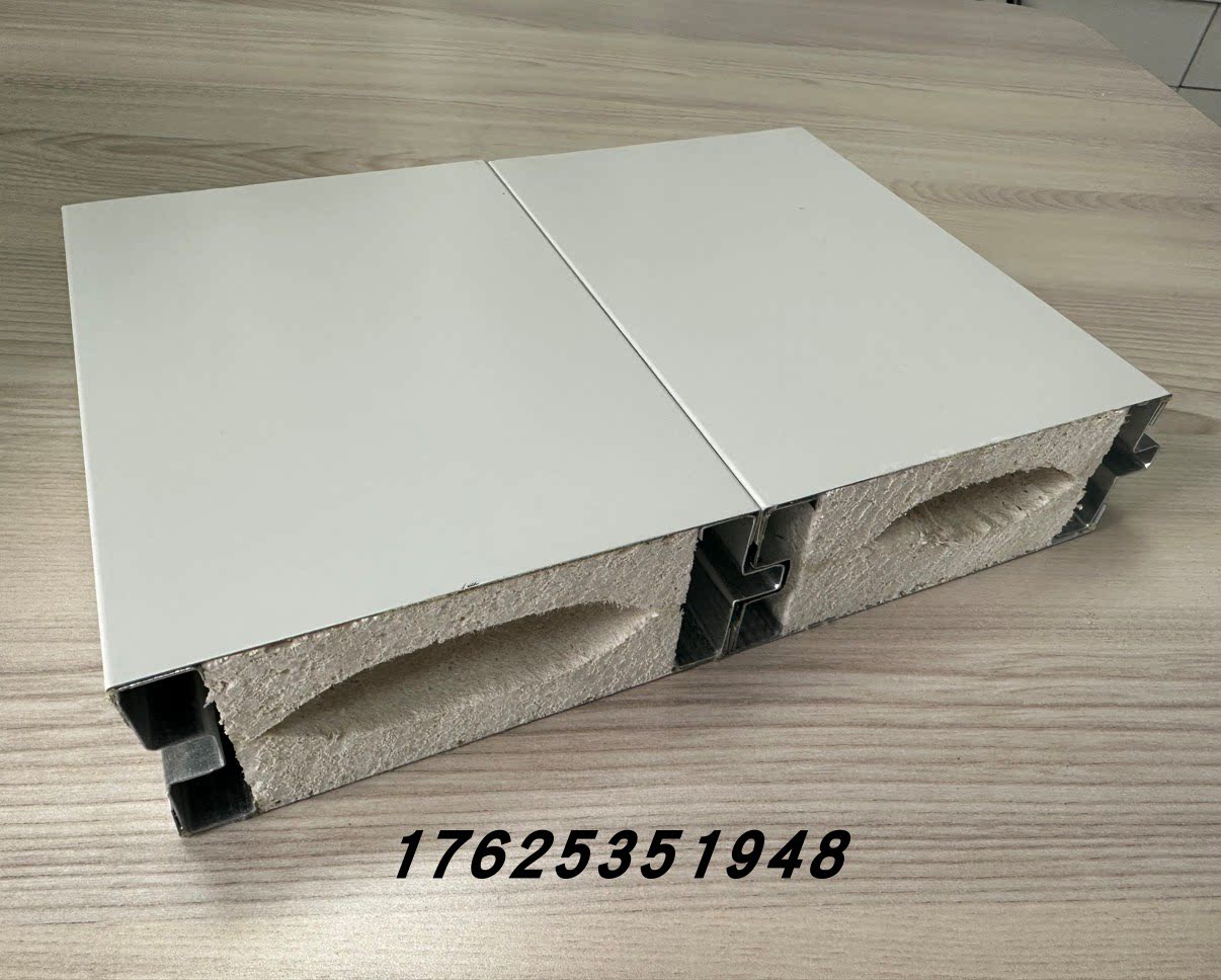 新款手工机制岩棉玻镁硫氧镁洁净板净化房彩钢板无尘隔墙吊顶隔断