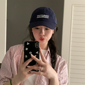 简约百搭休闲棒球帽子女韩版 软顶复古鸭舌帽男春夏季 显脸小遮阳帽