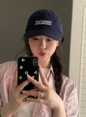 简约百搭休闲棒球帽子女韩版软顶复古鸭舌帽男春夏季显脸小遮阳帽