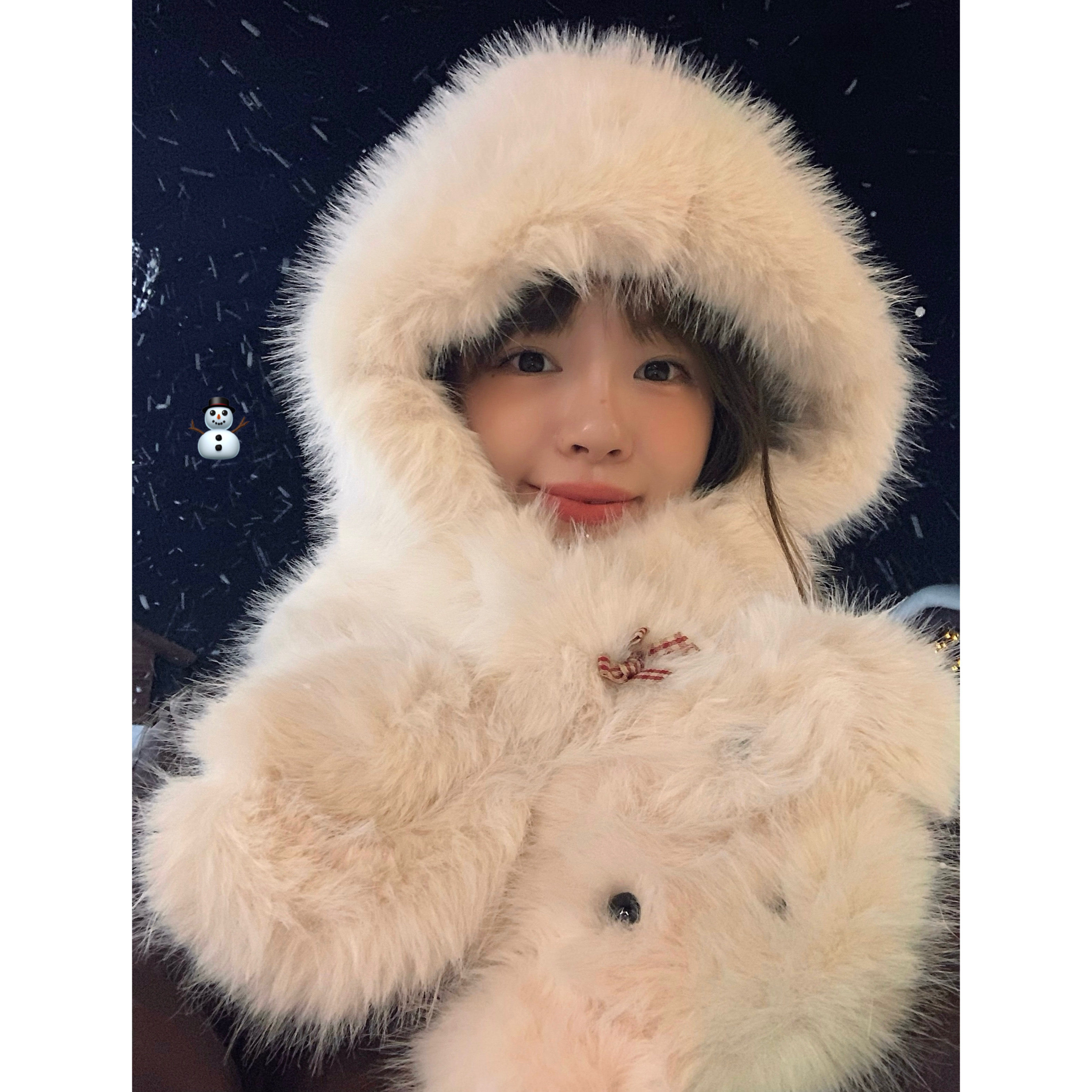 毛绒绒可爱小狗帽子围脖一体连帽