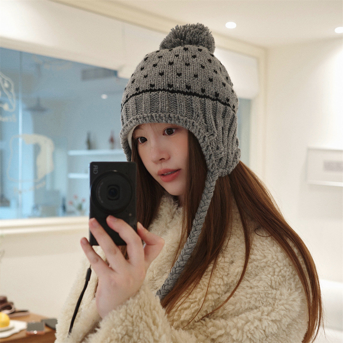 丁走走日系复古费尔岛毛球针织帽子女冬季加厚护耳保暖东北雷锋帽,服饰配件/皮带/帽子/围巾,帽子,淘宝优惠券,粉丝福利购,淘宝优惠卷