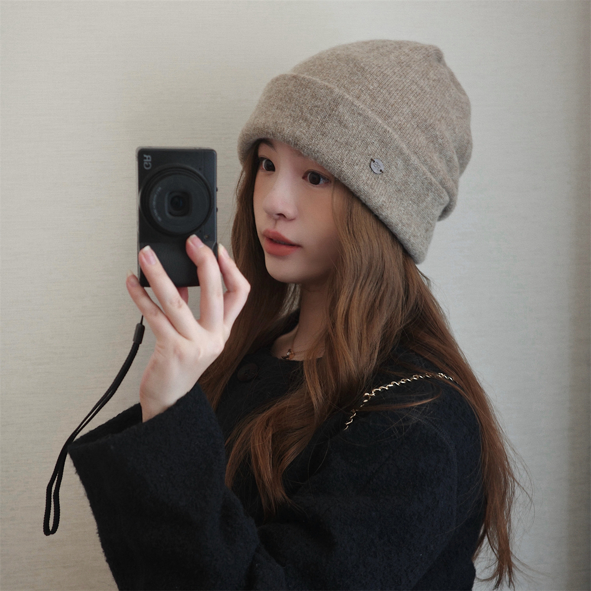 店主推荐纯羊毛大头围毛线帽子女冬季加厚保暖冷帽护耳针织帽男潮