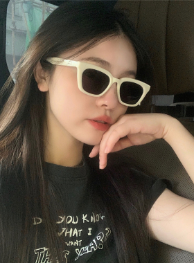 时髦显脸小方形防晒偏光镜片墨镜