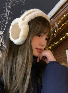 丁走走韩版毛绒绒保暖耳暖耳罩女秋冬骑行耳包耳套护耳朵防冻耳捂