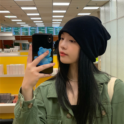 超柔软日系休闲针织帽男女可戴