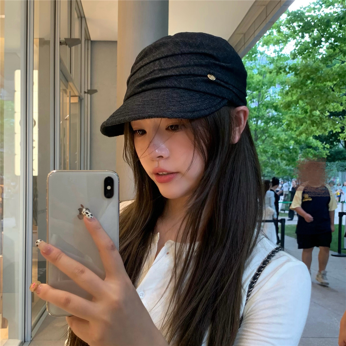气质款原创通勤纯棉报童帽2025秋新款高级感贝雷帽子女时尚鸭舌帽