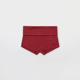 badblood辣妹刺绣折叠腰打底短裤热裤修身亲肤弹性运动瑜伽裤女夏