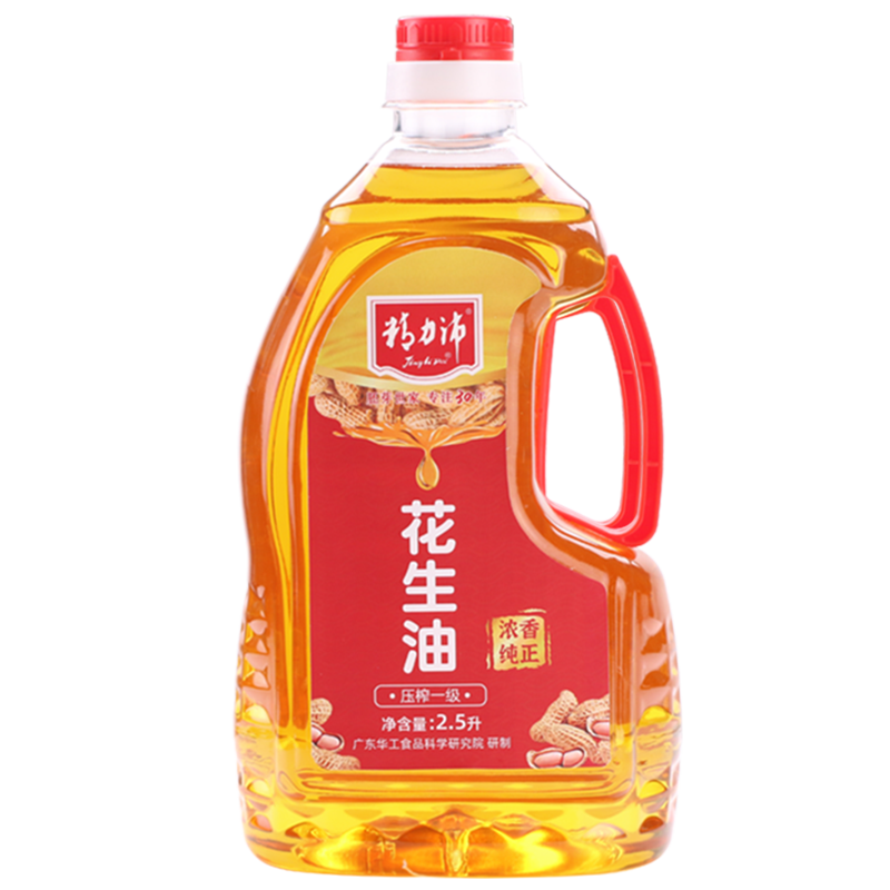 精力沛浓香纯正花生油压榨一级家用桶装炒菜健康植物油食用油2.5L