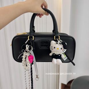 可爱blackpink同款KT猫爱心钥匙扣毛绒公仔女生包包挂件kitty礼物