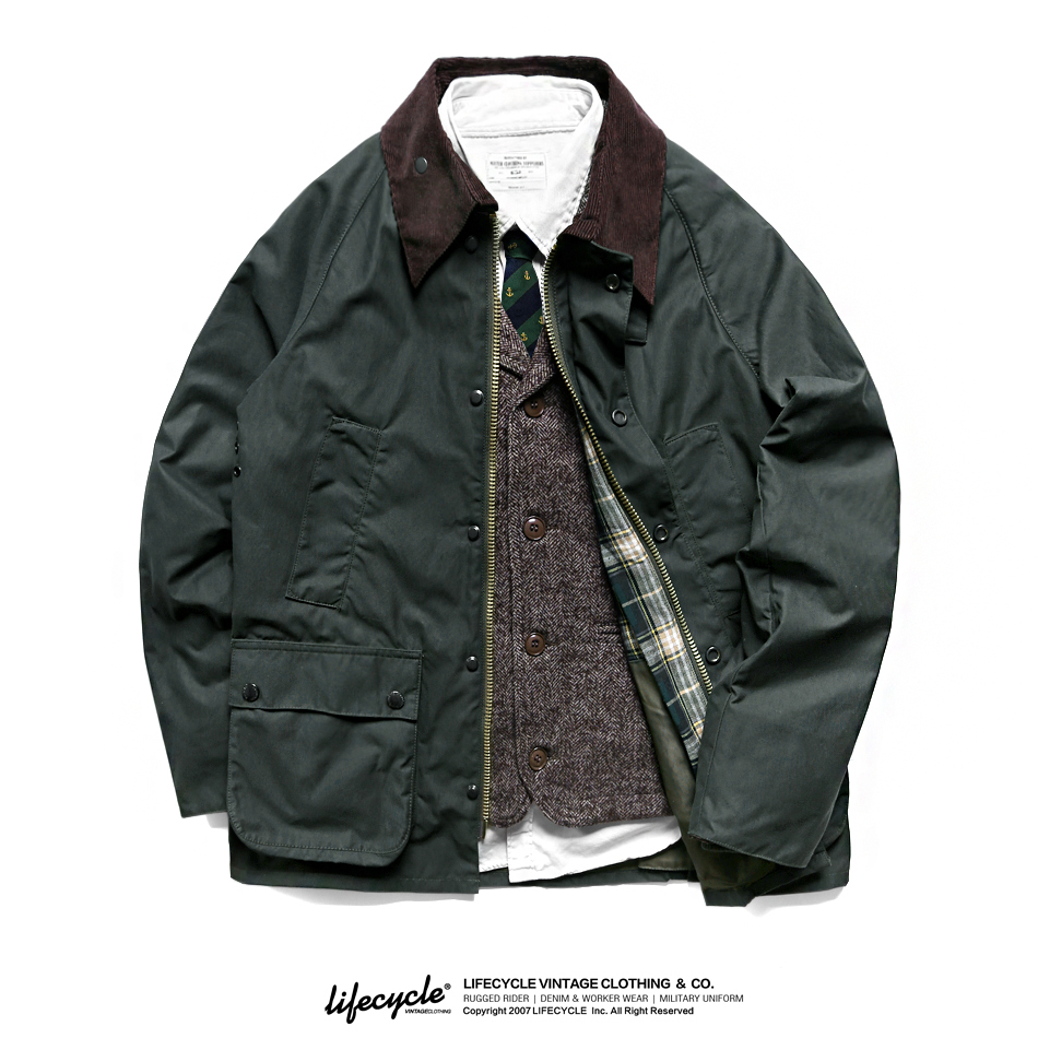 LifeCycle复古油蜡防水猎装外套