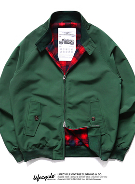 LifeCycle秋冬阿美咔叽防水哈灵顿工装夹克美式复古机车休闲外套