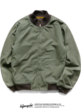 LifeCycle复刻狂怒坦克服阿美咔叽军事立领夹克复古加厚宽松外套