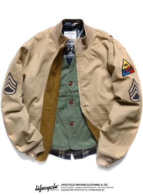 LifeCycle阿美咔叽复刻狂怒坦克服美式复古军事风加厚夹克外套男